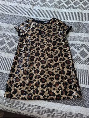 Sugar & Jade Girls XL Sequin Leopard Print Party Dress